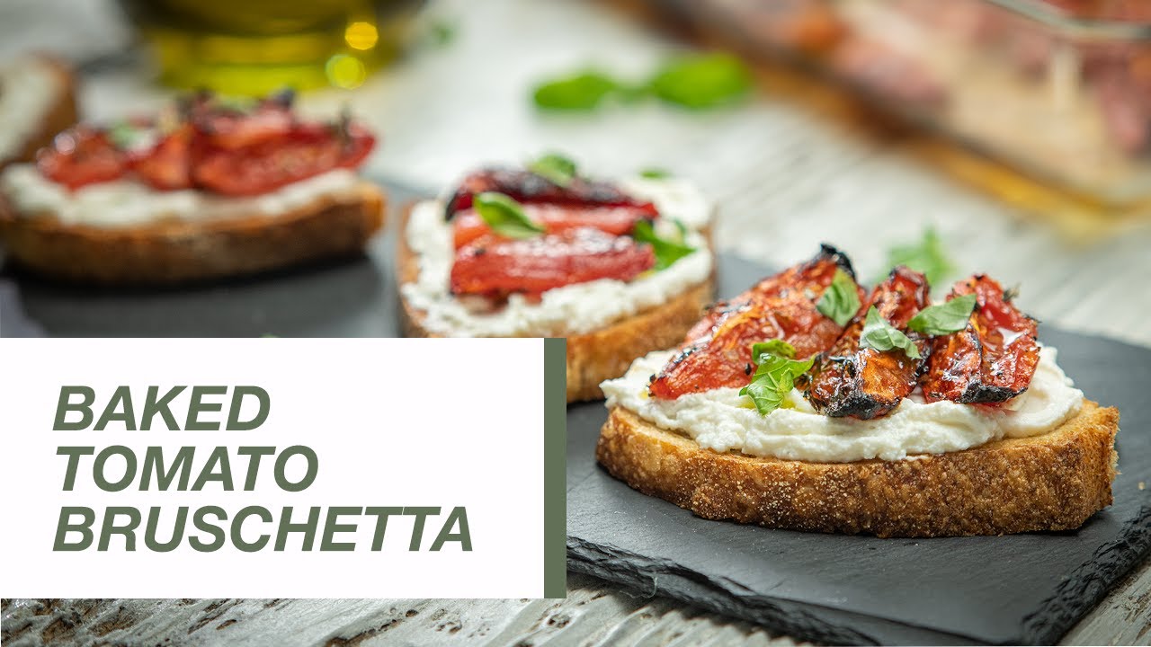 Baked Tomatoes Bruschetta | Food Channel L Recipes