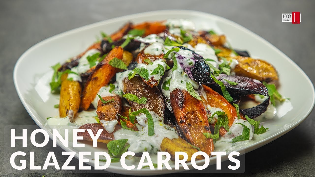 Honey Glazed Carrots with Green Chili Yogurt / Food Channel L - A New Recipe Every Day!