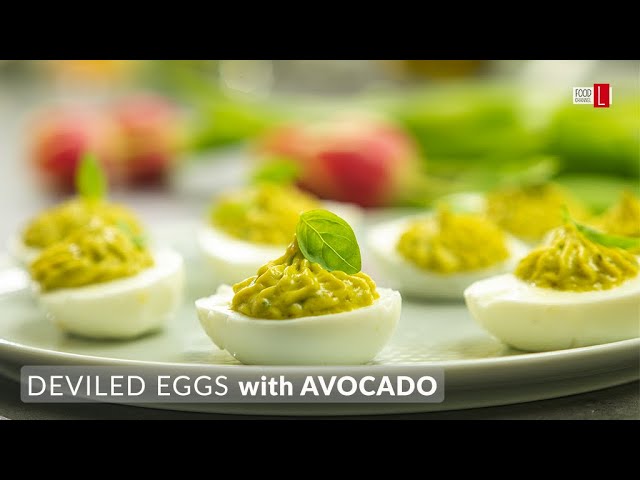 Deviled Eggs with Avocado and Basil | Food Channel L Recipes