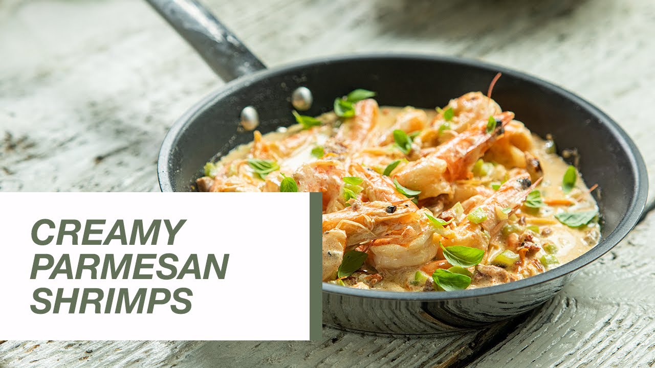 Creamy Parmesan and Basil Shrimps | Food Channel L Recipes