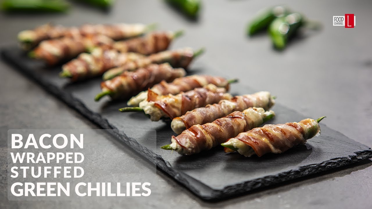 Bacon Wrapped Stuffed Green Chillies | Food Channel L - A New Recipe Every Day!