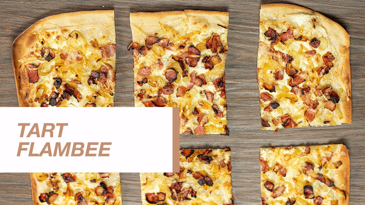 Tart Flambee | Alsatian Bacon and Onion Tart | Flammekueche | Food Channel L Recipes