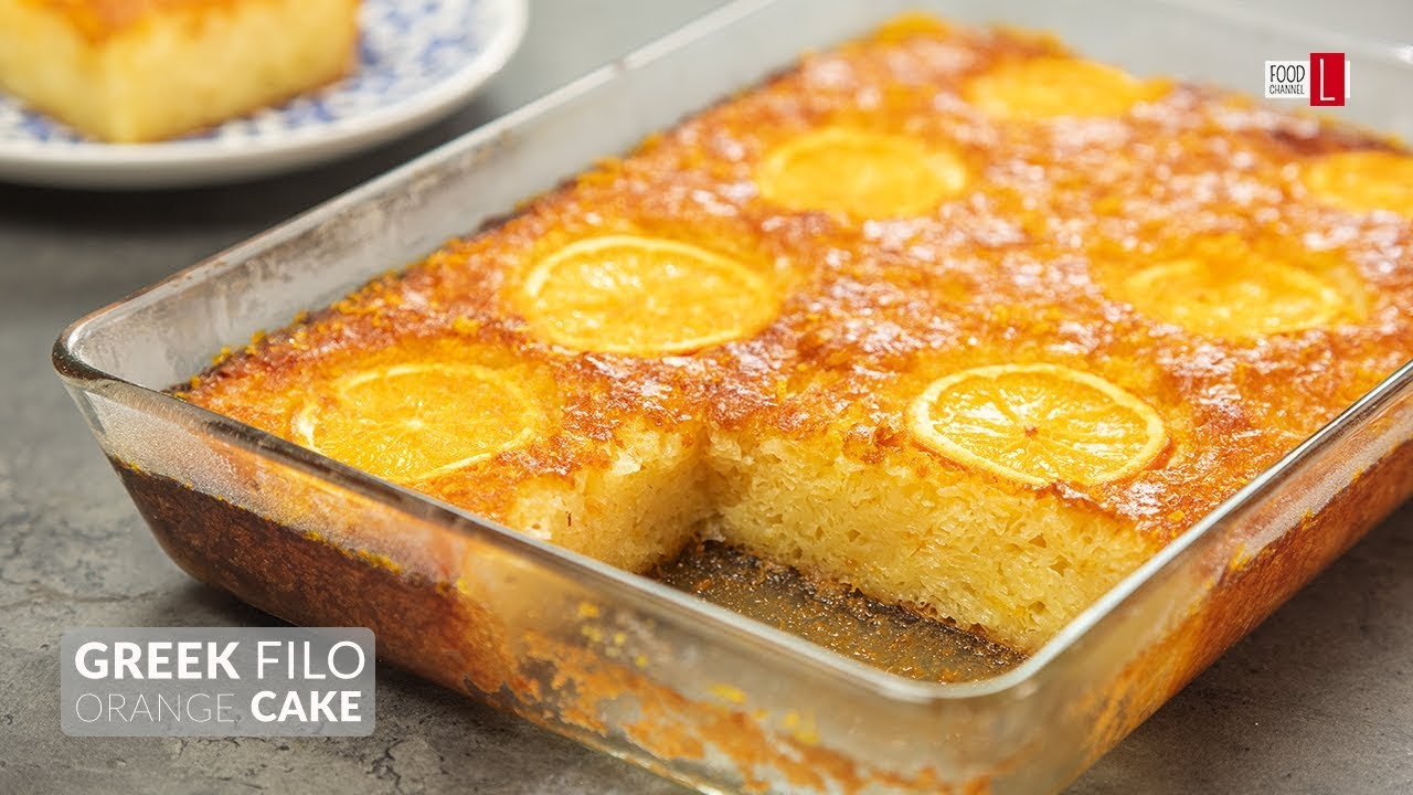 Greek Orange Filo Cake | Portokalopita | Greek Desserts | Food Channel L Recipes